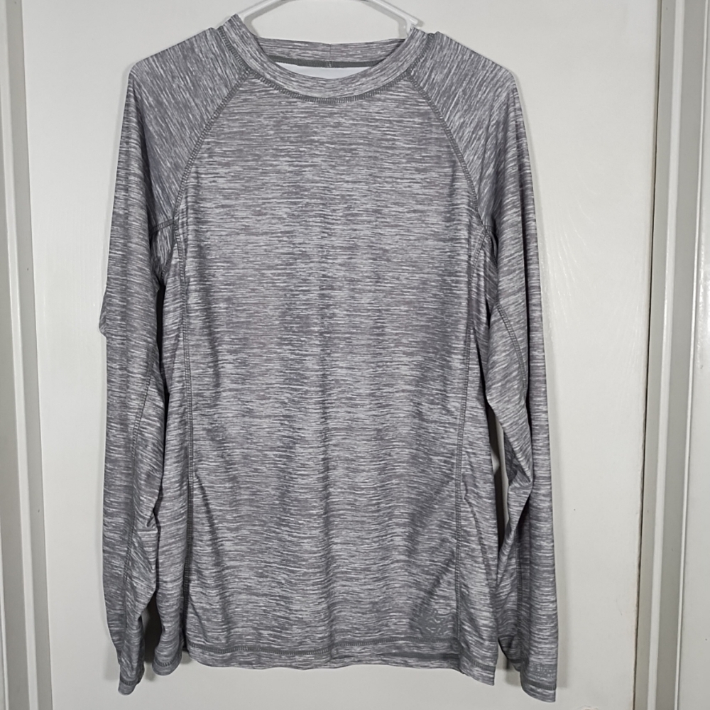 UV SKINZ Women's M UPF 50+ Gray Long Sleeve Swim Shirt Top Stretch Beach Pool